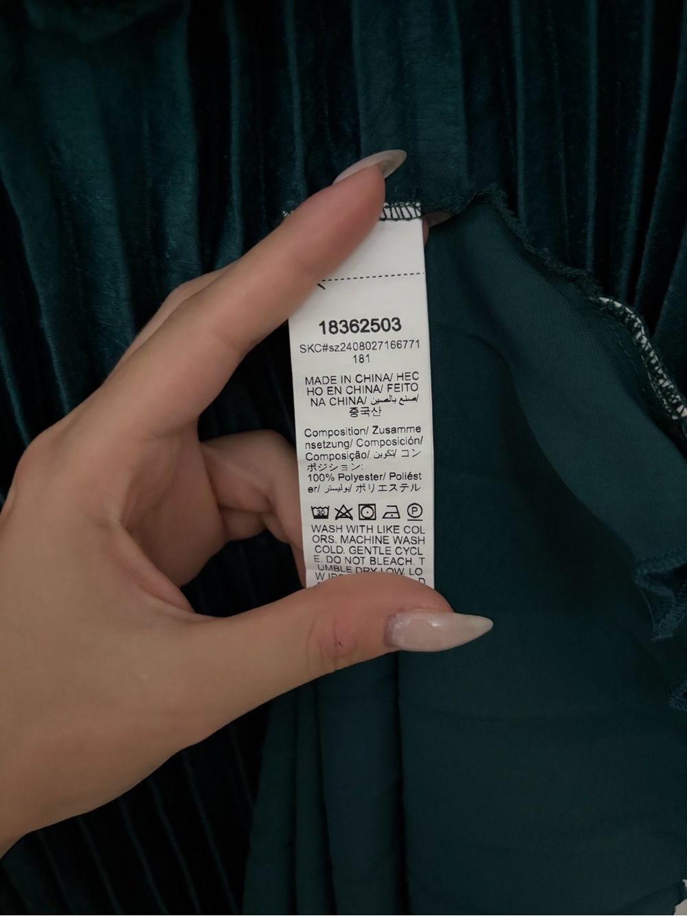 SHEIN Teal Button-Front Pleated Maxi Dress - Picture 7 of 7